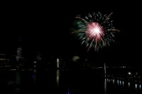 4th July Fireworks Hudson River New York